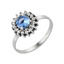 Серебряное кольцо с голубым фианитом 2386054